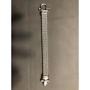 Vintage Women’s Silver Tone Crystals Magnet Clasp Bracelet